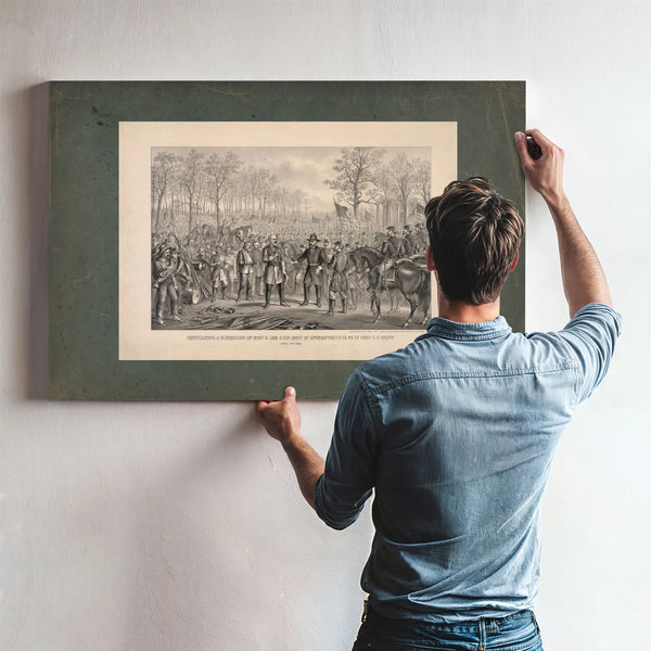 Capitulation Surrender of Robert E Lee His Army at Appomattox Chi Va to Lt — Framed Wall Art Room View | Bella Frye