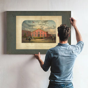 Armory of the First Troop Philadelphia City Cavalry 1863 — Framed Wall Art Room View | Bella Frye