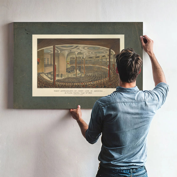 First Appearance of Jenny Lind in America at Castle Garden Septr 11th 185 T — Framed Wall Art Room View | Bella Frye