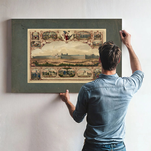 1776 Centennial International Exhibition 1876 History of the United States 18 — Framed Wall Art Room View | Bella Frye