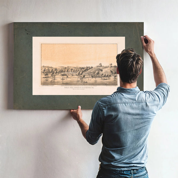 Belle Isle Opposite Richmond Va 1866 — Framed Wall Art Room View | Bella Frye