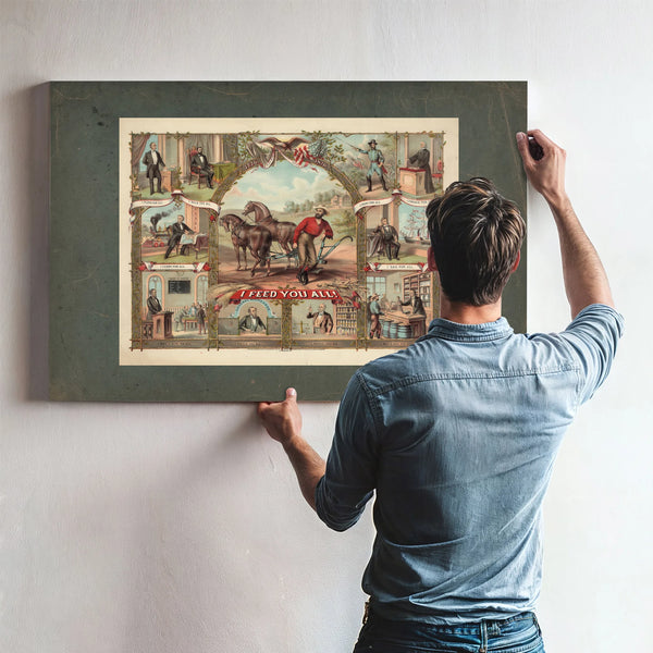 I Feed You All! 1875 — Framed Wall Art Room View | Bella Frye