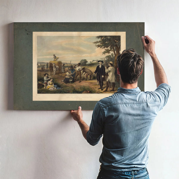 Life of George Washingtonthe Farmer 1854 — Framed Wall Art Room View | Bella Frye