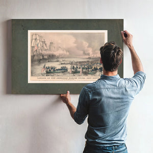 Landing of the American Forces Under Genl Scott at Vera Cruz March 9th 1847 — Framed Wall Art Room View | Bella Frye