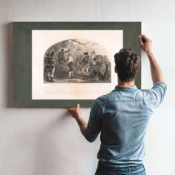Last Words of Captain Nathan Hale the Hero Martyr of the American Revolution — Framed Wall Art Room View | Bella Frye