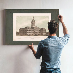 City Hall Baltimore Maryland 1871 — Framed Wall Art Room View | Bella Frye