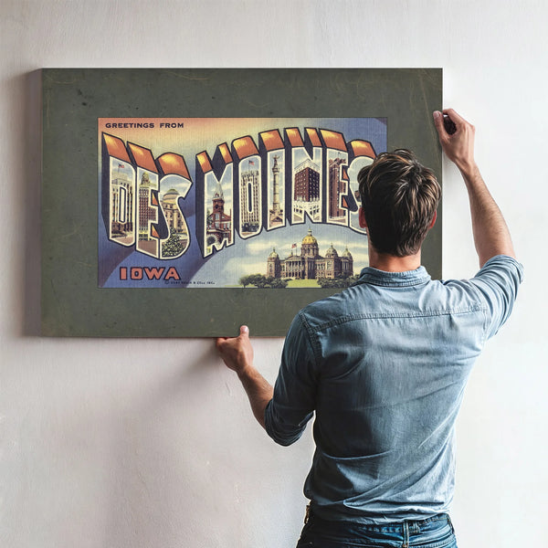 Iowa Des Moines — Framed Wall Art Room View | Bella Frye
