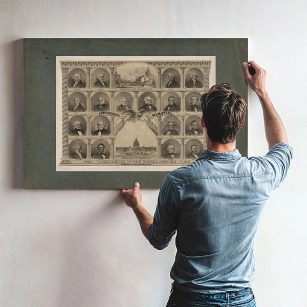 1776 Presidents of the United States 1876 1874 — Framed Wall Art Room View | Bella Frye