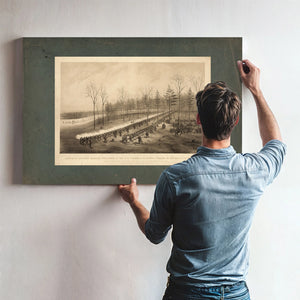 Charge of the First Brigade Commanded by Col Mb Walker on the Friday Evening — Framed Wall Art Room View | Bella Frye