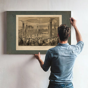 Distribution of the American Art Union Prizes at the Tabernacle Broadway New — Framed Wall Art Room View | Bella Frye