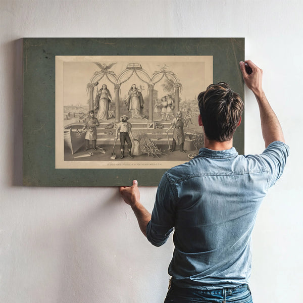 a Nations Pride a Nations Wealth 1884 — Framed Wall Art Room View | Bella Frye