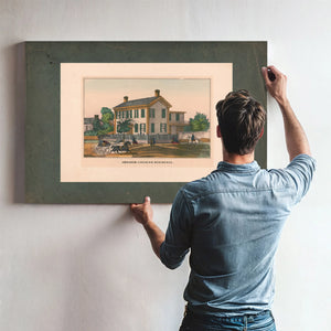 Abraham Lincolns Residence 19th Century — Framed Wall Art Room View | Bella Frye