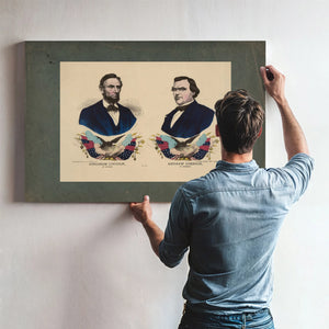 Abraham Lincoln of Illinois Andrew Johnson of Tennessee 1864 — Framed Wall Art Room View | Bella Frye