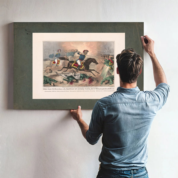 Gallant Charge of the Kentuckians at the Battle of Buena Vista Feby 23nd 184 — Framed Wall Art Room View | Bella Frye