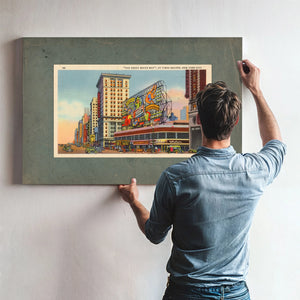 Electric Dreams of the Great White Way Times Square Nocturne — Framed Wall Art Room View | Bella Frye