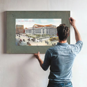 The Grand Repository New York Public Library Postcard — Framed Wall Art Room View | Bella Frye
