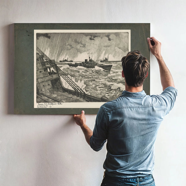 Convoy Us Coastguard Cutter 19th Century — Framed Wall Art Room View | Bella Frye
