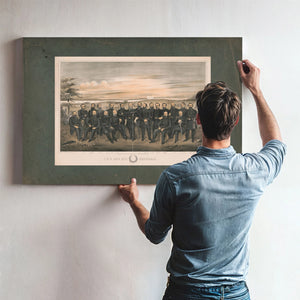 Lee and His Generals 194 — Framed Wall Art Room View | Bella Frye