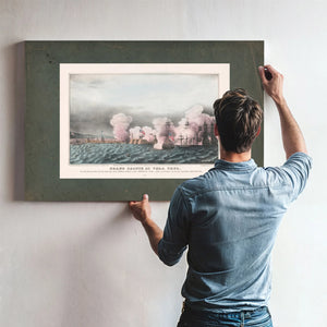 Grand Salute at Vera Cruz From the American Fleet and the Castle San Juan Du — Framed Wall Art Room View | Bella Frye