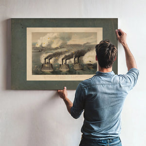 Capture of Fort Henry by Us Gun Boats Under the Command of Flag Officer Foot — Framed Wall Art Room View | Bella Frye