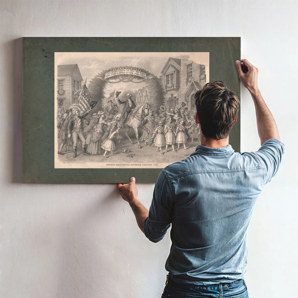 George Washington Entering Trenton 1789 197 — Framed Wall Art Room View | Bella Frye