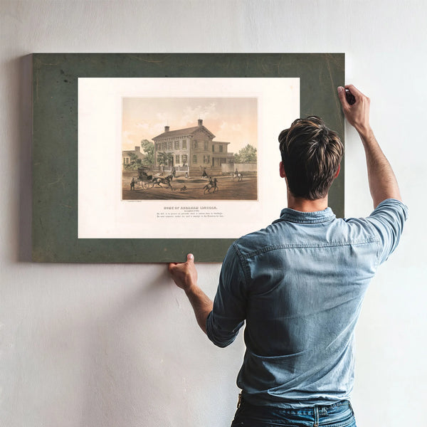Home of Abraham Lincoln Springfield Ills 186 1865 187 — Framed Wall Art Room View | Bella Frye