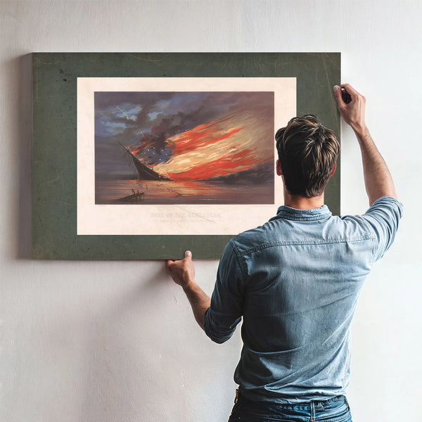 Fate of the Rebel Flag 1861 — Framed Wall Art Room View | Bella Frye
