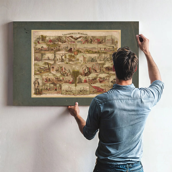 Centennial Mirror 19th Century — Framed Wall Art Room View | Bella Frye
