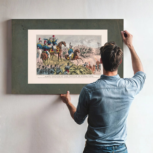 General Taylor at the Battle of Buena Vista 1847 — Framed Wall Art Room View | Bella Frye