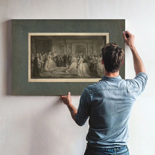 Lady Washingtons Reception 1861 — Framed Wall Art Room View | Bella Frye