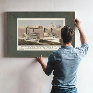Grandest Palace Drawing Room Steamers in the World Drew and St John 1878 — Framed Wall Art Room View | Bella Frye