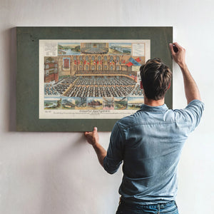 Grand Banquet Given by the Citizens of Cincinnati to the Visiting Merchants — Framed Wall Art Room View | Bella Frye