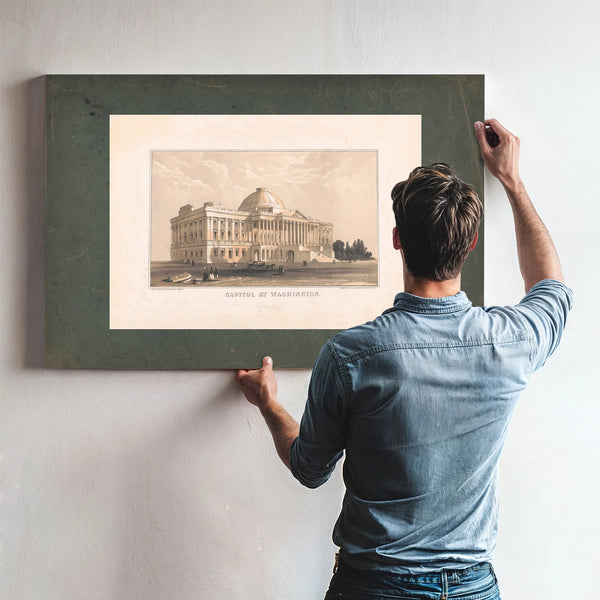 Capitol at Washington 19th Century — Framed Wall Art Room View | Bella Frye