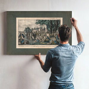 William Penns Treaty With the Indians When He Founded the Province of Pennsyl — Framed Wall Art Room View | Bella Frye