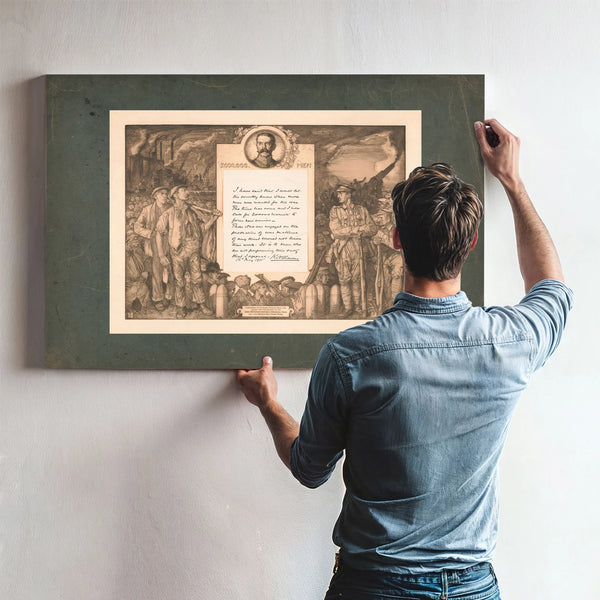 5 Men 1916 — Framed Wall Art Room View | Bella Frye
