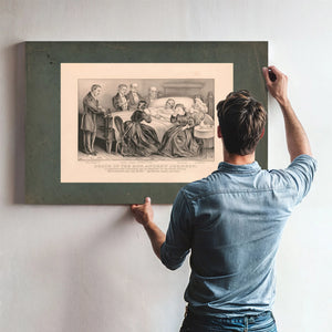 Death of the Hon Andrew Johnson Us Senator From Tennessee and Ex President O — Framed Wall Art Room View | Bella Frye