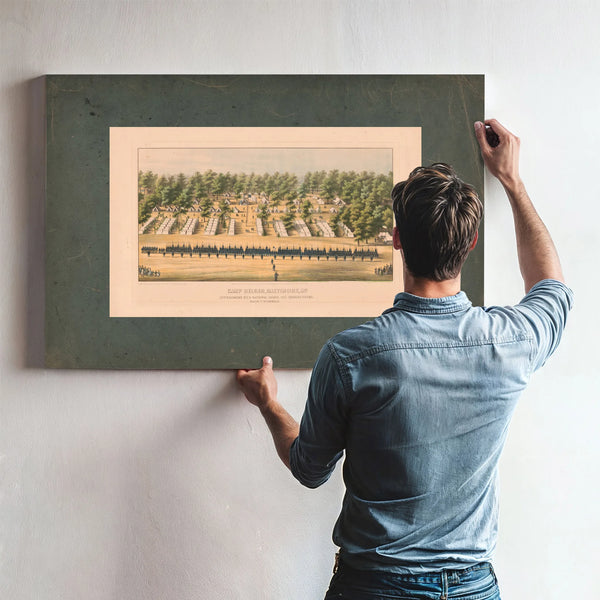 Camp Belger Baltimore Md 37th Regiment Nys National Guard Col Charles Roome — Framed Wall Art Room View | Bella Frye