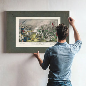 Battle of Buena Vista Fought Feby 23rd 1847 in Which the American Army Under — Framed Wall Art Room View | Bella Frye