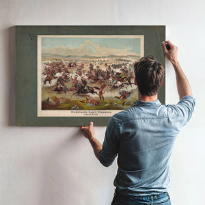 Custers Last Charge 1876 — Framed Wall Art Room View | Bella Frye