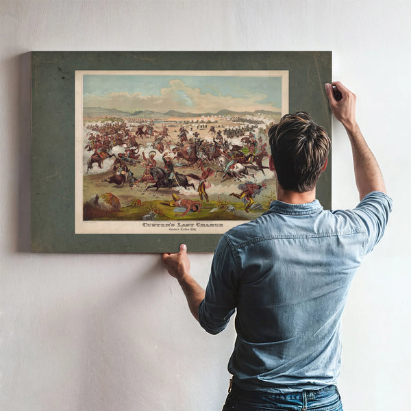 Custers Last Charge 1876 — Framed Wall Art Room View | Bella Frye