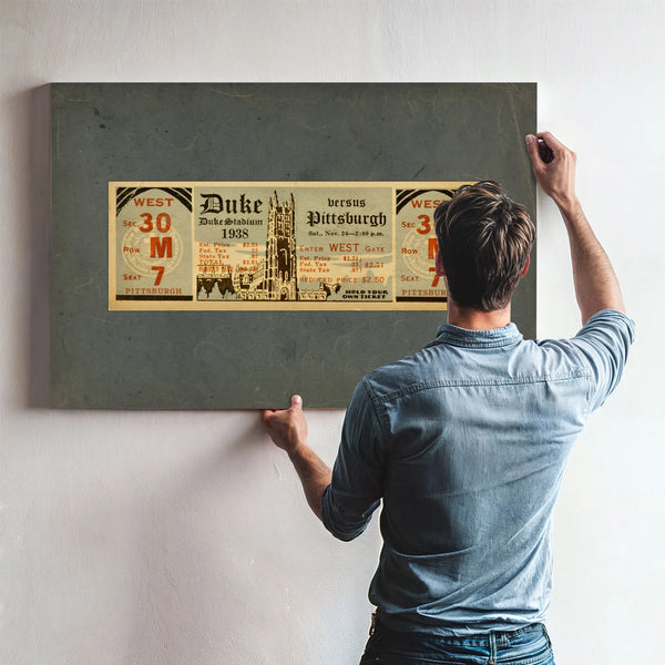 Full Ticket for the November 26 1938 Pittsburgh Versus Duke Football Game — Framed Wall Art Room View | Bella Frye