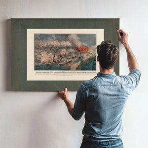 Admiral Farraguts Fleet Engaging the Rebel Batteries at Port Hudson March 14t