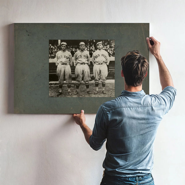 Boston Red Sox Golden Outfield — Framed Wall Art Room View | Bella Frye