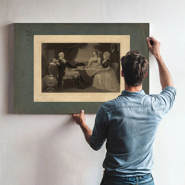 George Washington Parke Custis George Washington Eleanor Parke Custis Martha — Framed Wall Art Room View | Bella Frye