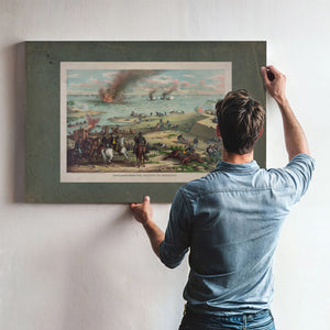Battle Between the Monitor and Merrimacfought March 9th 1862 at Hampton Road — Framed Wall Art Room View | Bella Frye