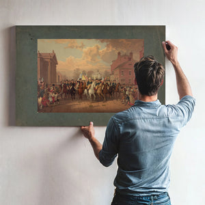 Evacuation Da and Washingtons Triumphal Entry in New York City Nov 25th 1783 1 — Framed Wall Art Room View | Bella Frye