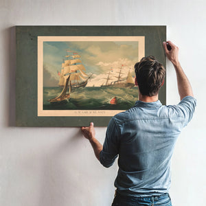 Gw Gail Ax Navy 1886 — Framed Wall Art Room View | Bella Frye