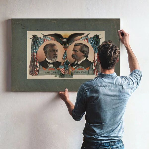 for President James G Blaine for Vice President John a Logan 1884 — Framed Wall Art Room View | Bella Frye