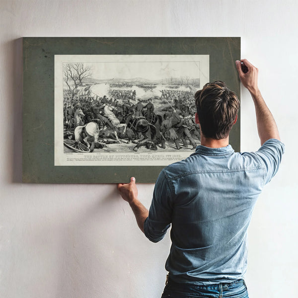 Battle of Pittsburgh Tenn April 7th 1862 1862 — Framed Wall Art Room View | Bella Frye