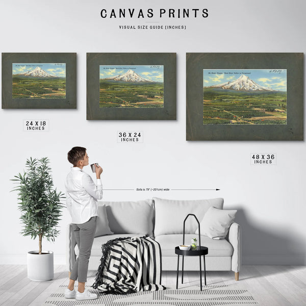 Mt Hood Oregon Hood River Valley In Foreground — vintage wall art by Bella Frye